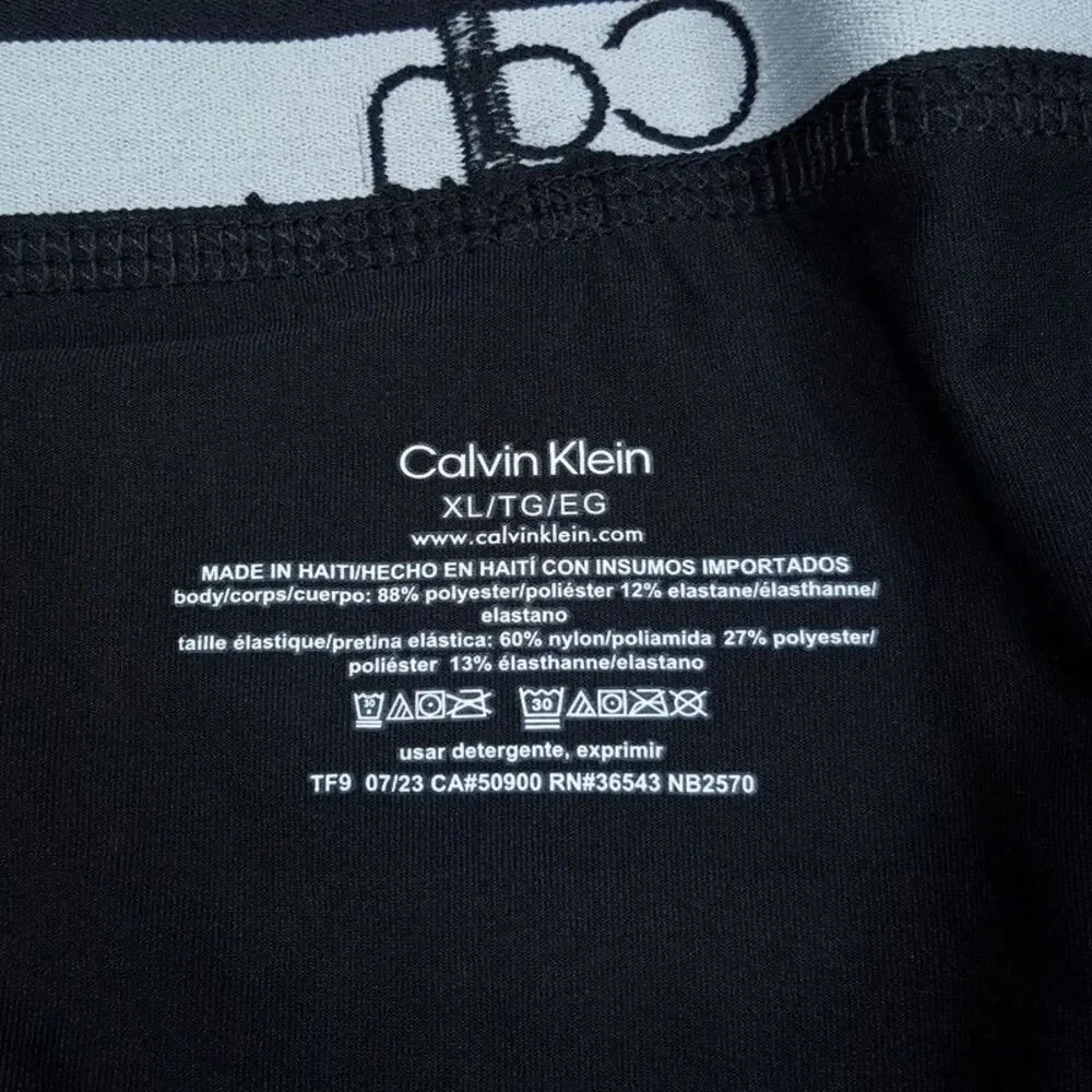 CALVIN KLEIN Boxer Briefs Mens XL Black Micro Stretch Trunk Logo